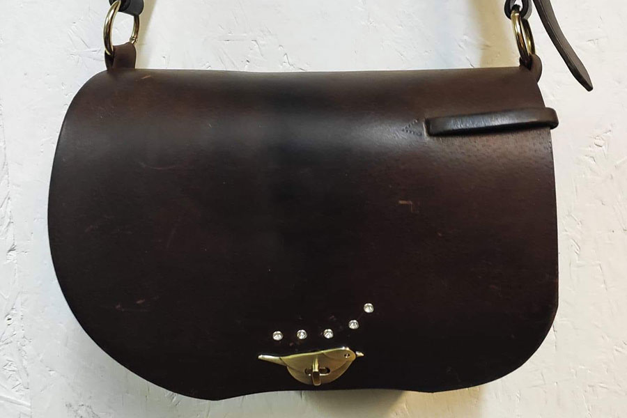 Repurposed Equestrian  Leather Handbag by Elysian Designs Cornwall