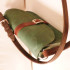 Green leather crossbody bag