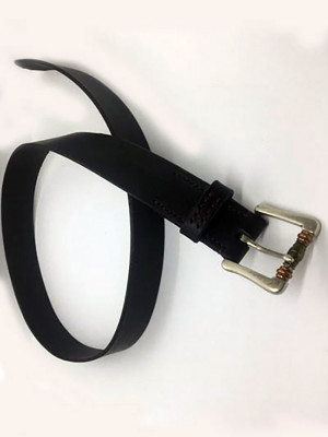 hand-stitched full leather belt with Boho Buckle