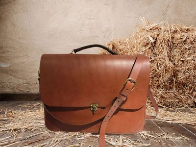 Leather document Bag By Elysian Designs Cornwall