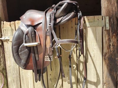 Old Equestrian equipment that is used in our leather products.
